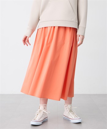 Petit Honfleur ギャザーフレアロングスカート【シワになりにくい】_variationthumb_1