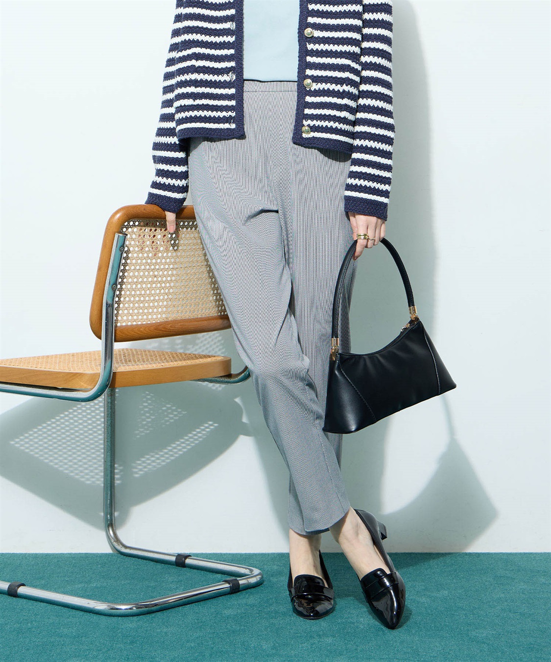 Petit Honfleur 【すご楽シリーズ】ストレッチテーパードパンツ_main