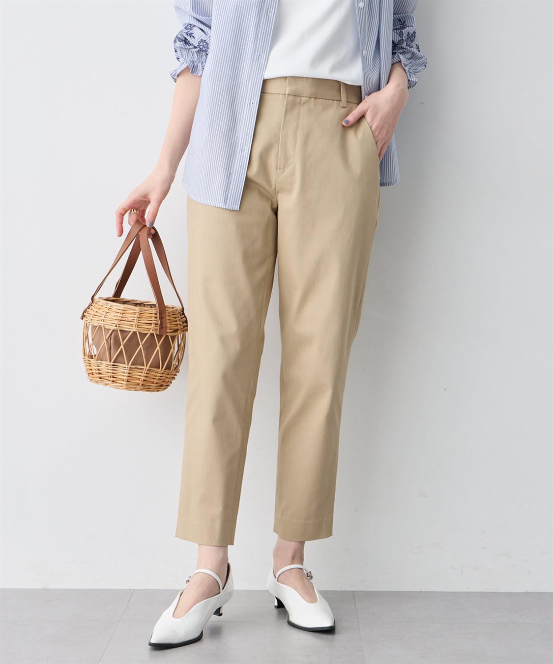 Petit Honfleur 【すご楽シリーズ】ストレッチテーパードパンツ【後ろウエストゴム】_variation_1