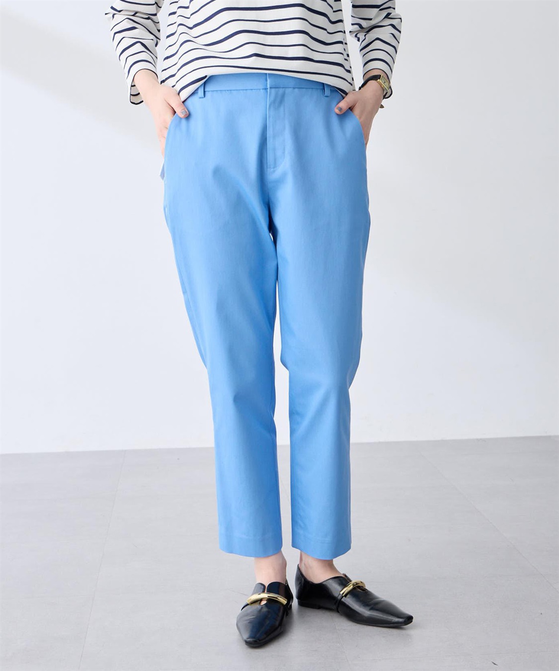 Petit Honfleur 【すご楽シリーズ】ストレッチテーパードパンツ【後ろウエストゴム】_variation_2