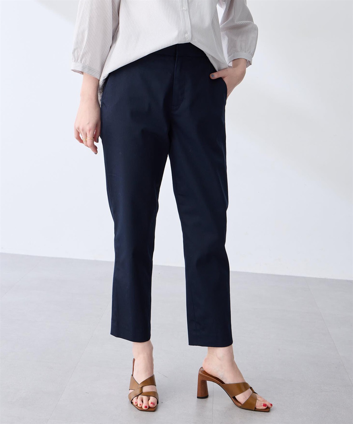 Petit Honfleur 【すご楽シリーズ】ストレッチテーパードパンツ【後ろウエストゴム】_variation_3