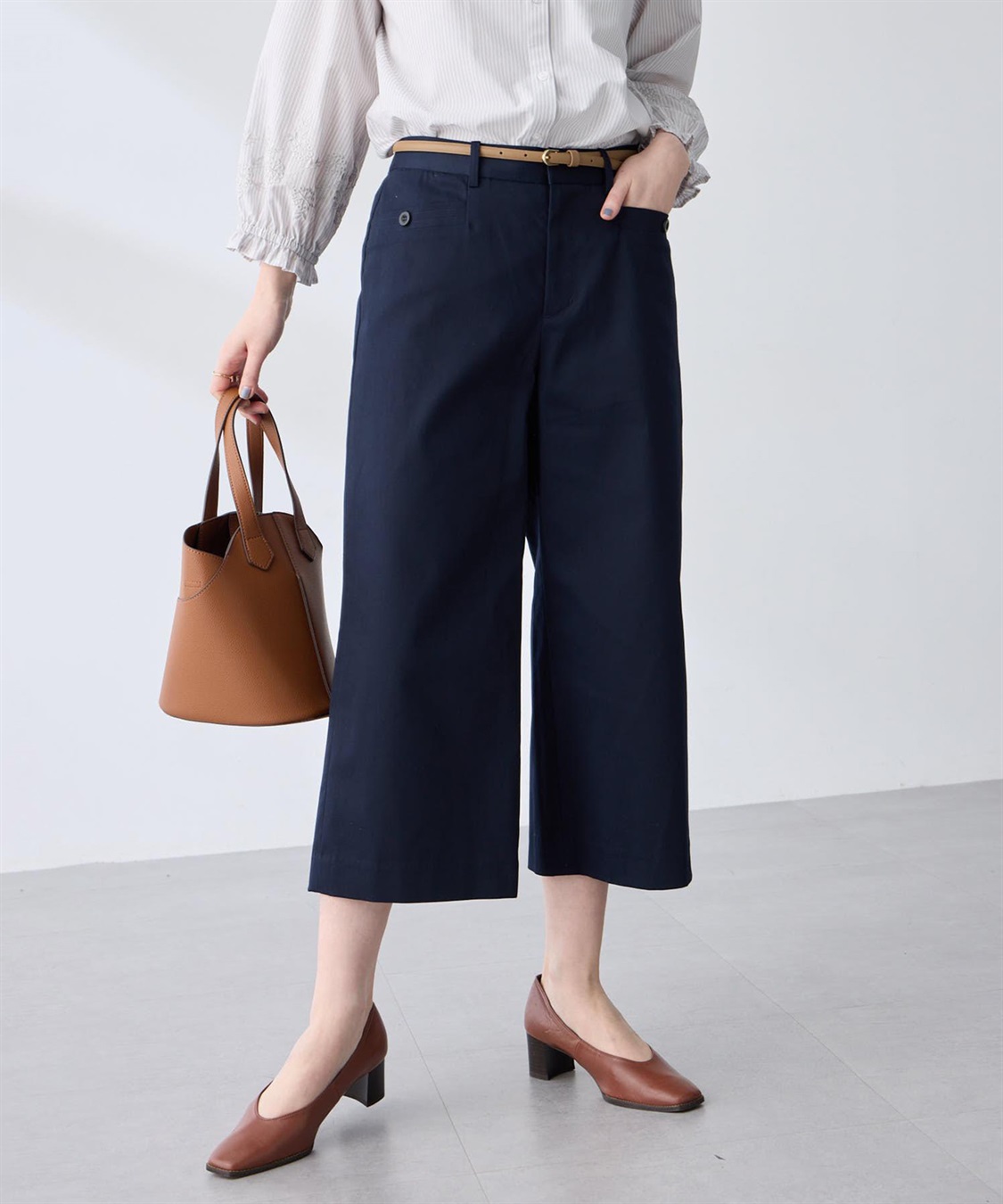 Petit Honfleur ストレッチクロプトパンツ【後ろウエストゴム】_variation_2