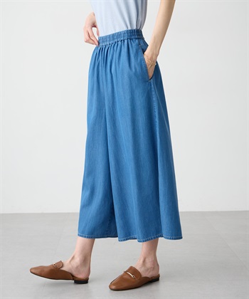 Petit Honfleur デニムワイドPTガウチョパンツ【すご楽】_variationthumb_1