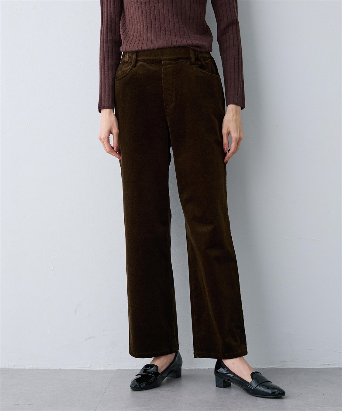 Petit Honfleur ストレッチコーデュロイパンツ【ウエストゴム】_variation_2