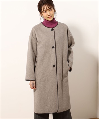 Petit Honfleur パインピングノーカラーコート_variationthumb_2