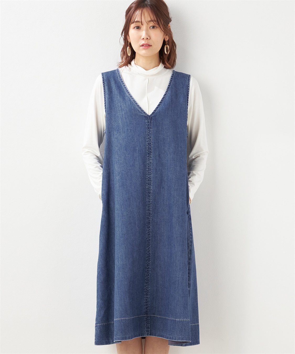 Petit Honfleur デニムジャンパースカート_main