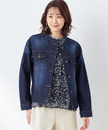 Petit Honfleur ノーカラーデニムジャケット_variationthumb_2