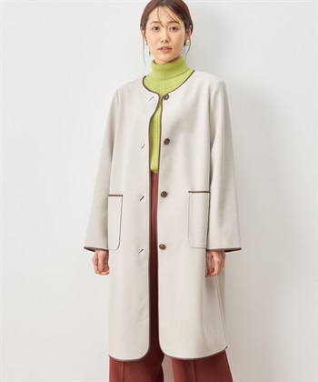 ノーカラーコート(グレー-9号)