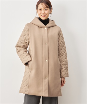 ハイブリット中わたコート(ベージュ-9号)
