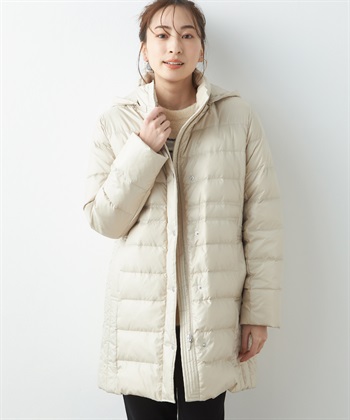 ロングダウンコート(ベージュ-9号)