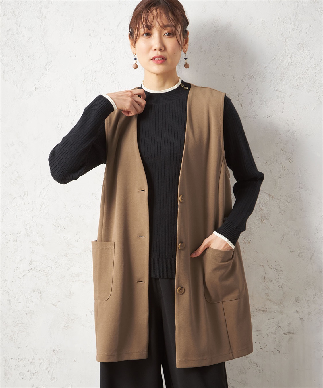 Petit Honfleur ニットロングジレ_variation_2