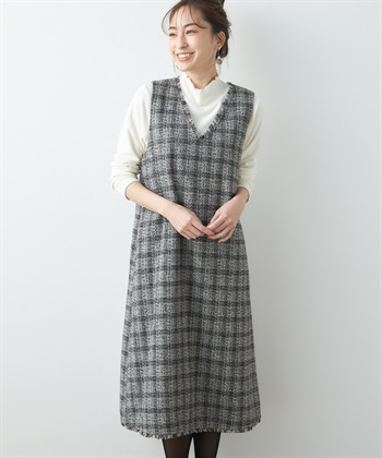 Petit Honfleur ツイードジャンパースカート_variationthumb_1