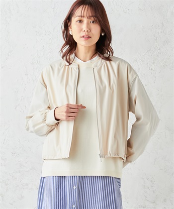 Petit Honfleur 【はっ水】【防花粉】ギャザーライトブルゾン_variationthumb_1