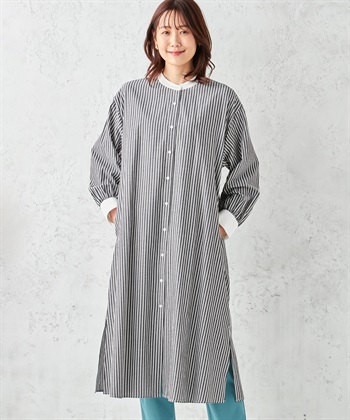 Petit Honfleur ストライプロングシャツワンピース_variationthumb_1