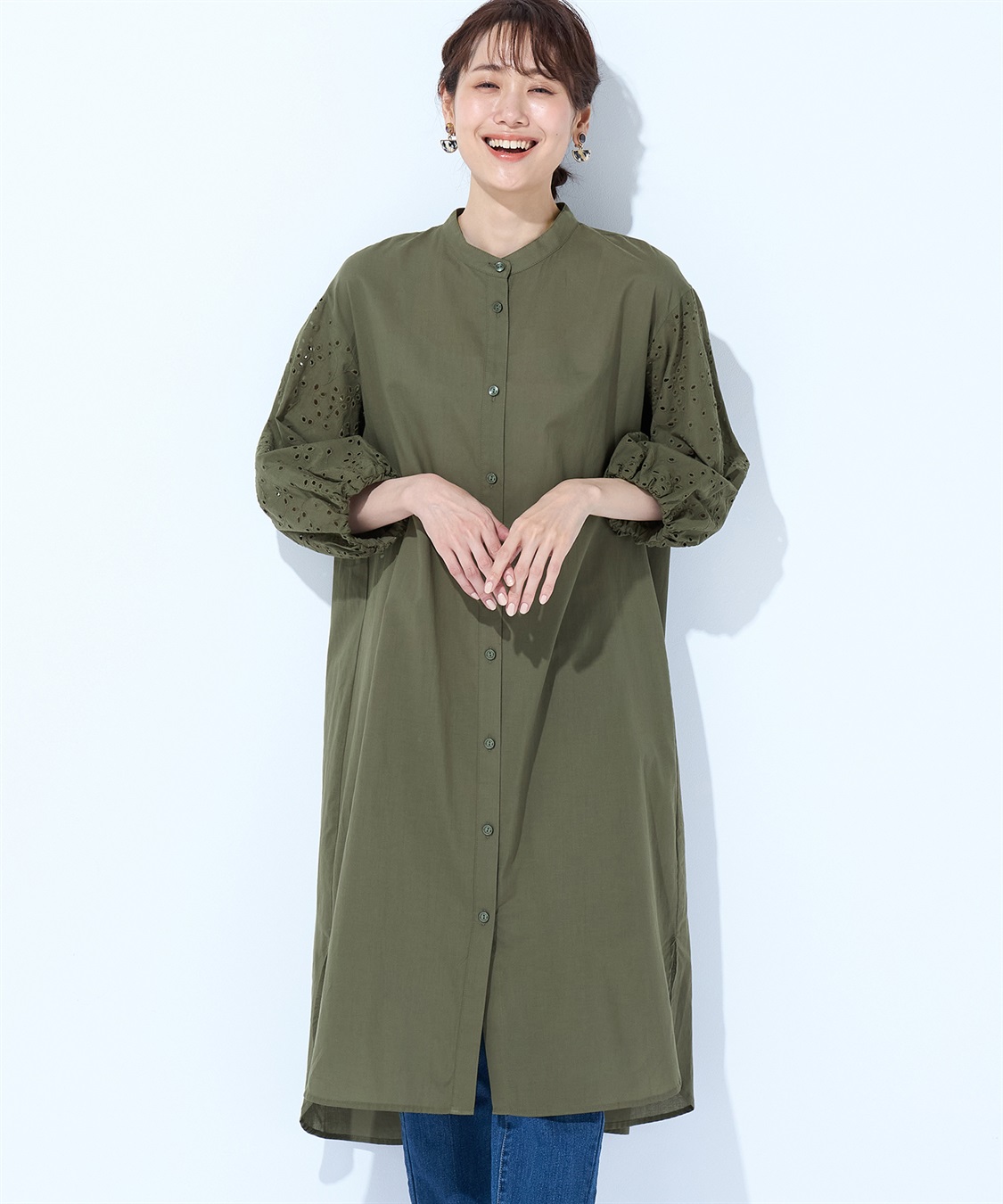 Petit Honfleur レーススリーブワンピース_main