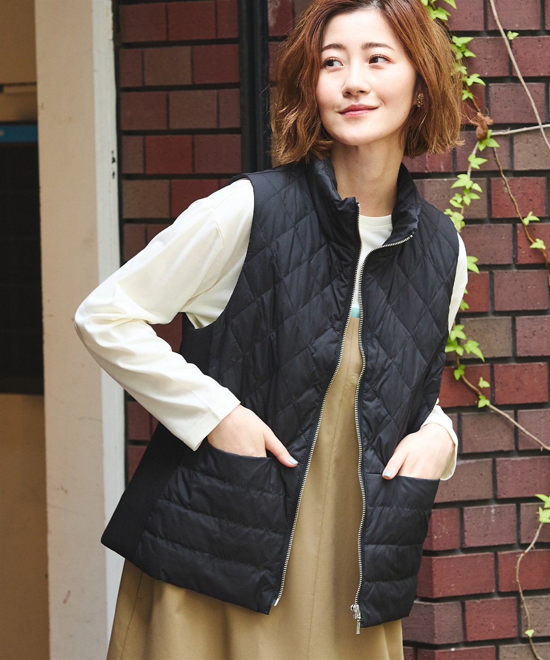 ハイブリットダウンベスト Petit Honfleur｜クロスプラス公式通販サイト