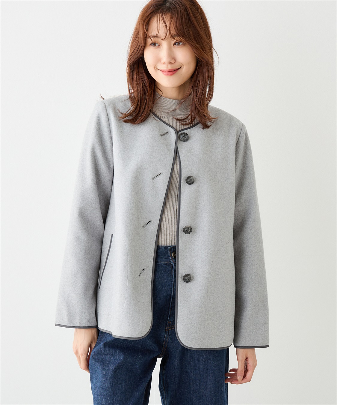 Petit Honfleur フェイクウールジャケット_variation_1