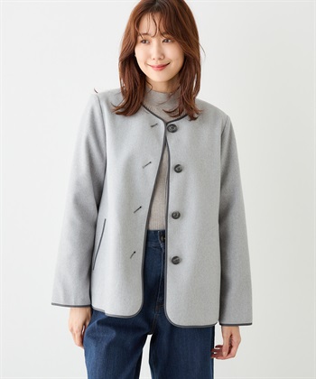 フェイクウールジャケット(グレー-9号)