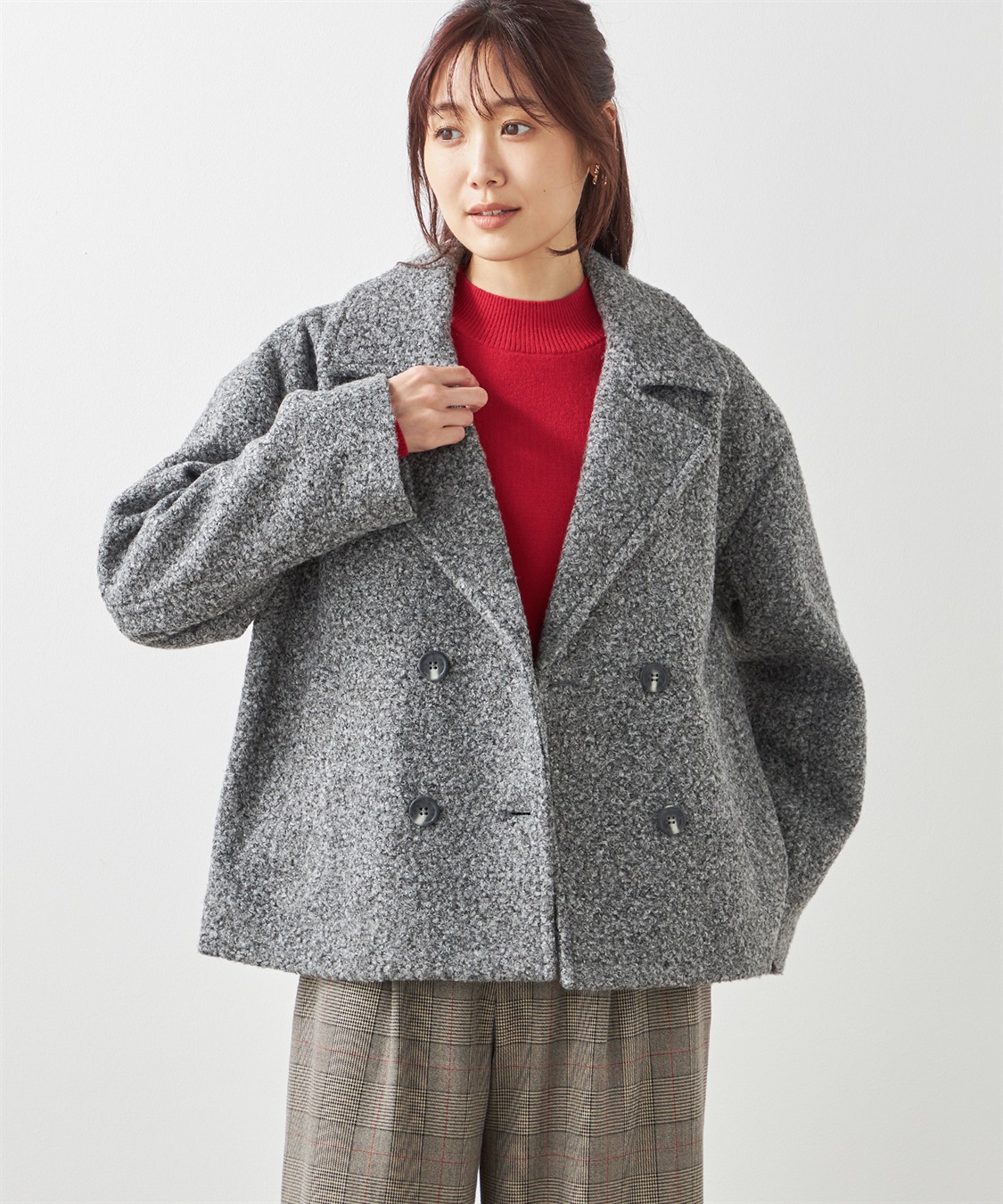 Petit Honfleur ブークレーウールジャケット_variation_2