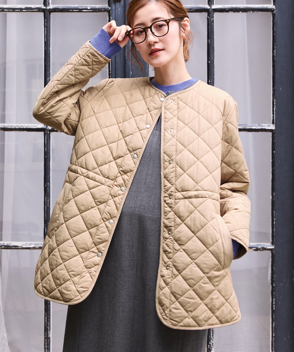 Petit Honfleur ドロストキルトコート_main