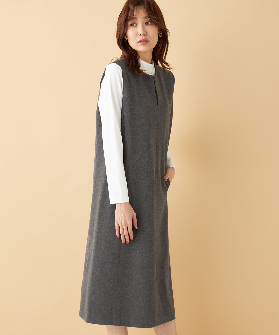 Petit Honfleur キーネックジャンパースカート_variation_1