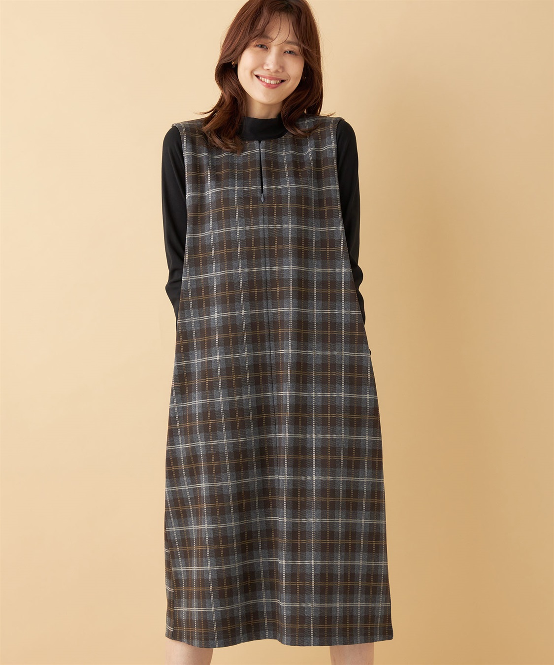 Petit Honfleur ジップジャンパースカート_main