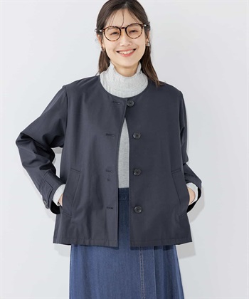 ノーカラージャケット(ネイビー-9号)