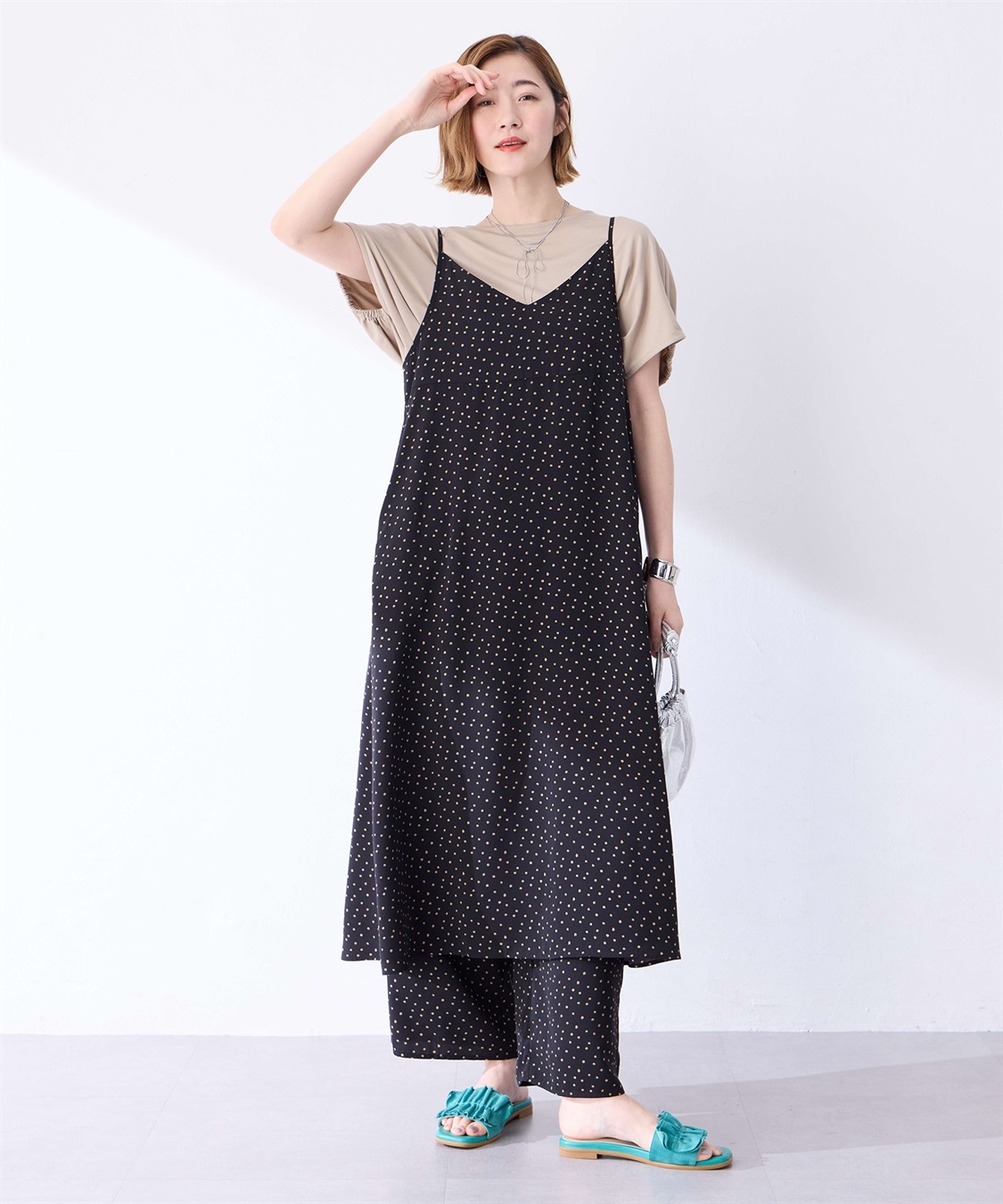 Petit Honfleur ドット柄ワンピース_main
