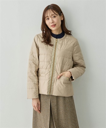 ショートダウンコート(ベージュ-9号)