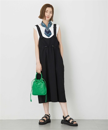 ドロストジャンパースカート(ブラック-M)