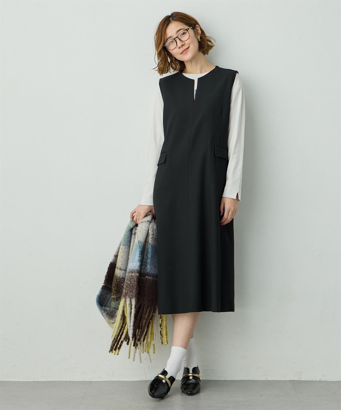 Petit Honfleur キーネックジャンパースカート_variation_1