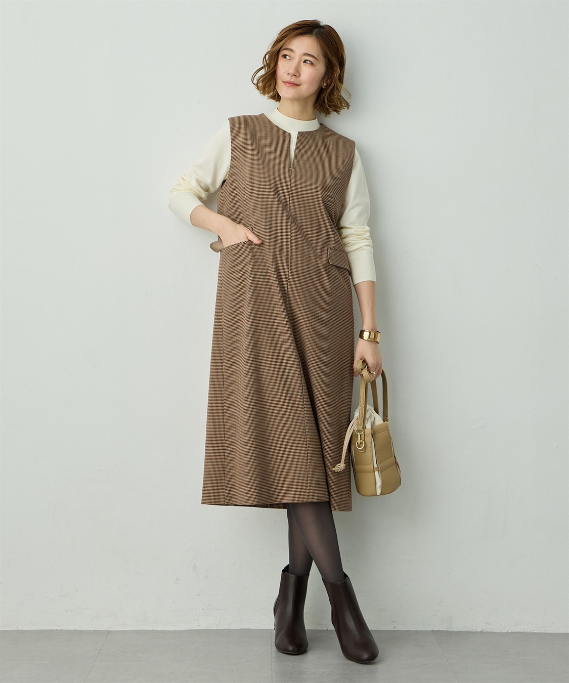 Petit Honfleur キーネックジャンパースカート_variation_2