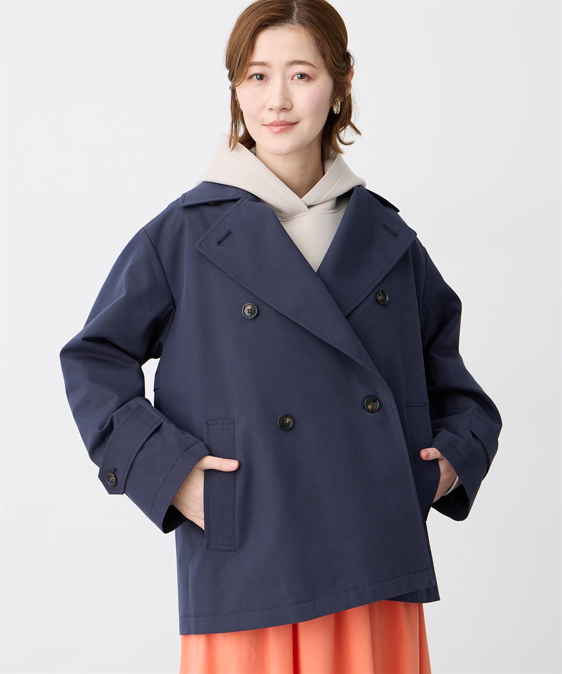 Petit Honfleur ハーフトレンチコート【はっ水・花粉が落ちやすい】_variation_2