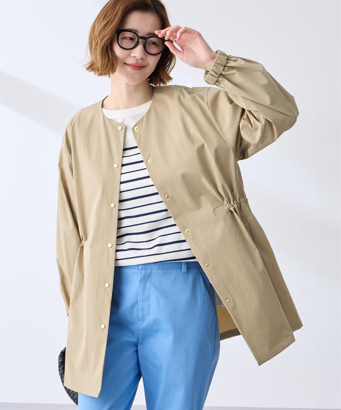 Petit Honfleur ドロストハーフコート_main