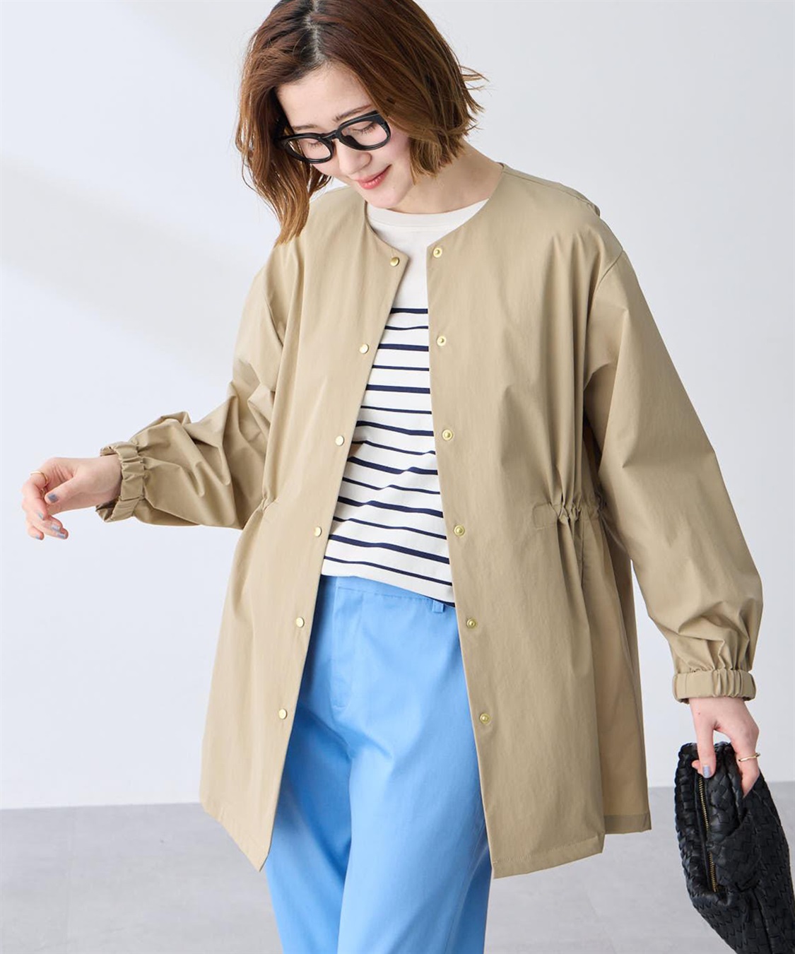 Petit Honfleur ドロストハーフコート_variation_1