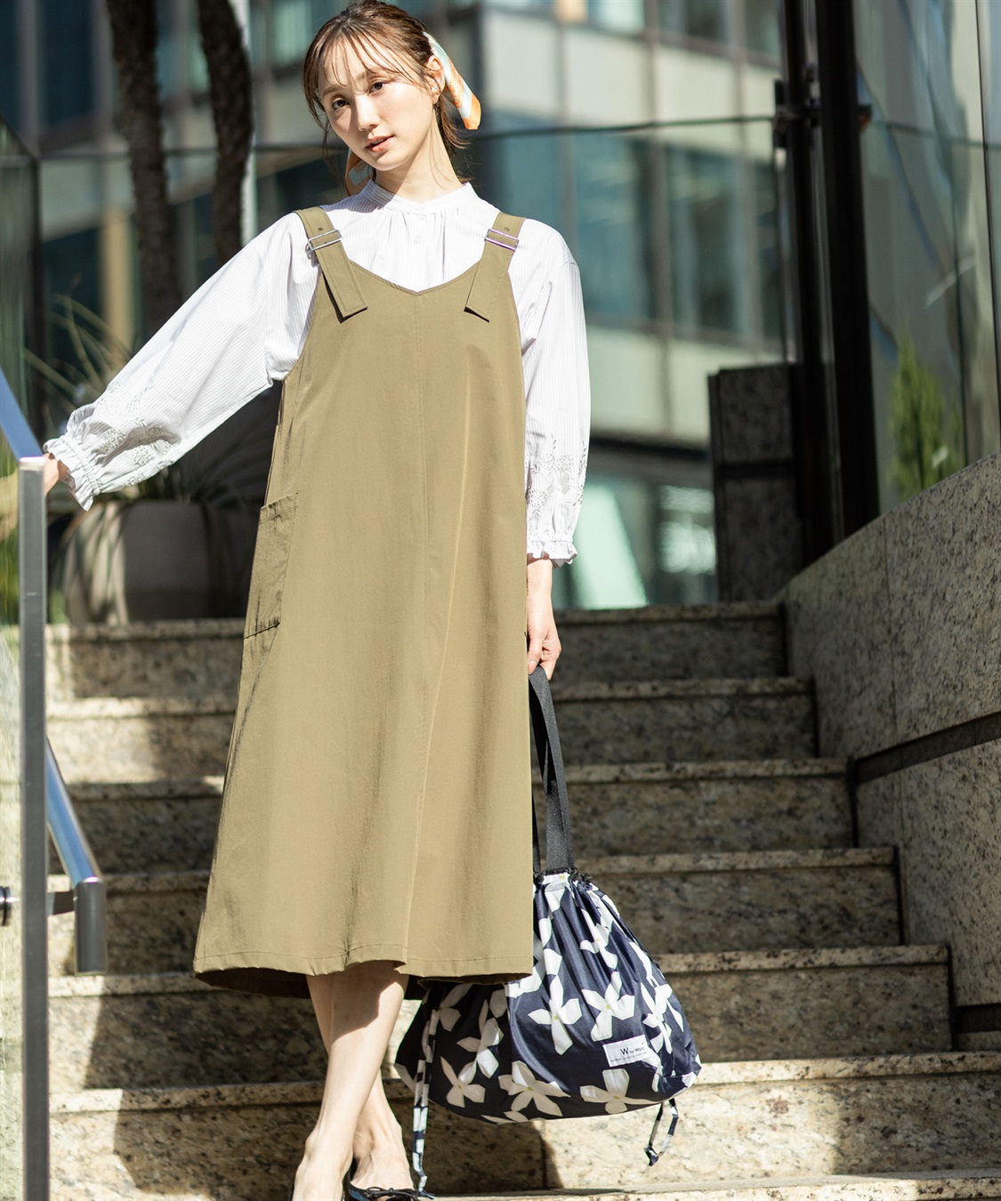 Petit Honfleur カーゴ風ジャンパースカート【はっ水】_main