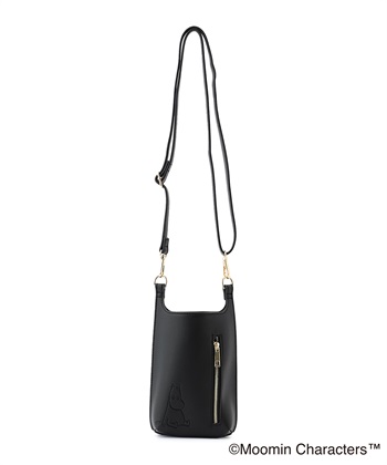 【ムーミンコラボ】スマホポーチ(ブラック-フリー)