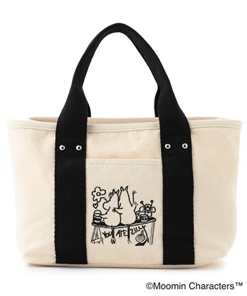 【ムーミンコラボ】キャンバスバッグ(ブラック-フリー)