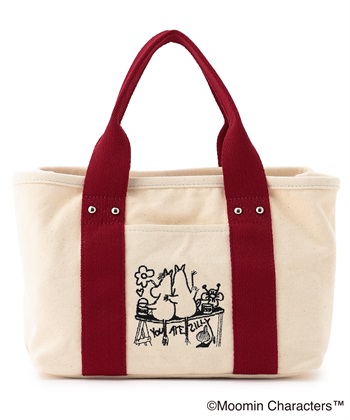【ムーミンコラボ】キャンバスバッグ(レッド-フリー)