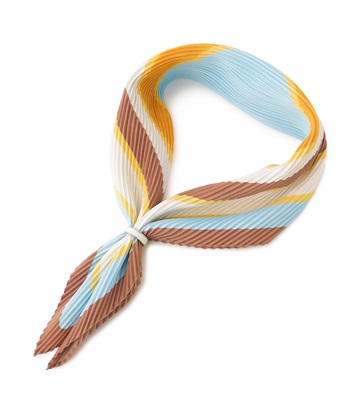 プリーツスカーフ(オレンジ-フリー)