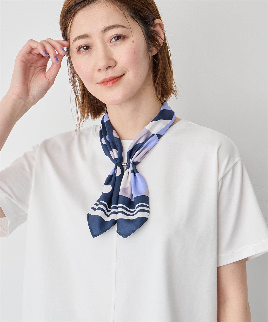 Petit Honfleur 接触冷感ワンタッチスカーフ_main