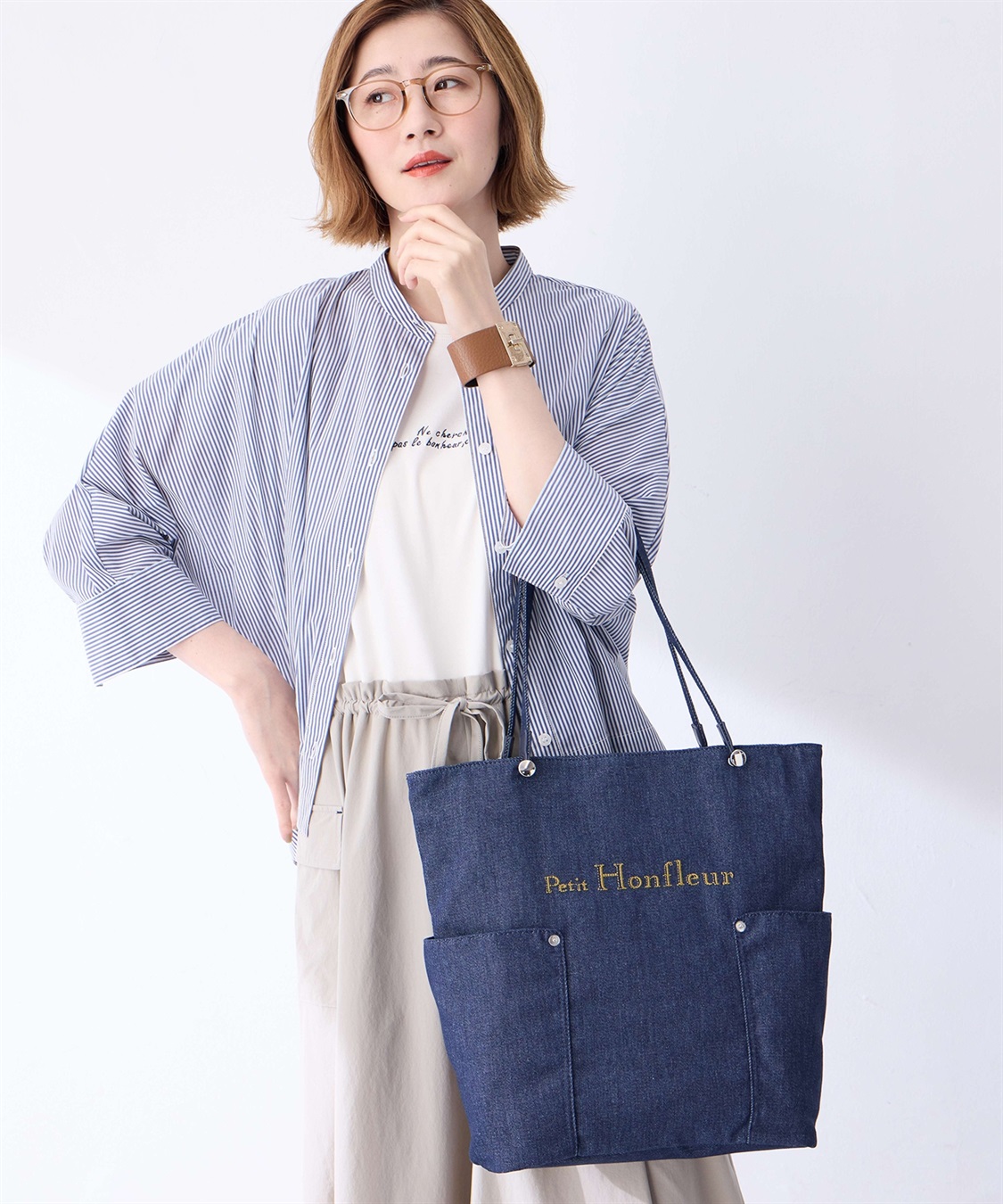 Petit Honfleur デニムバッグ_main