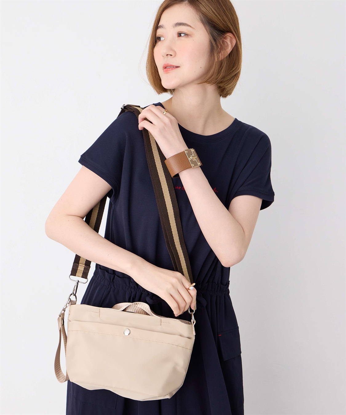 Petit Honfleur バイカラーショルダーバッグ_variation_2