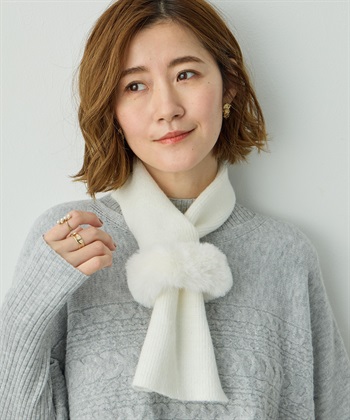 Petit Honfleur ファーニットマフラー_variationthumb_1