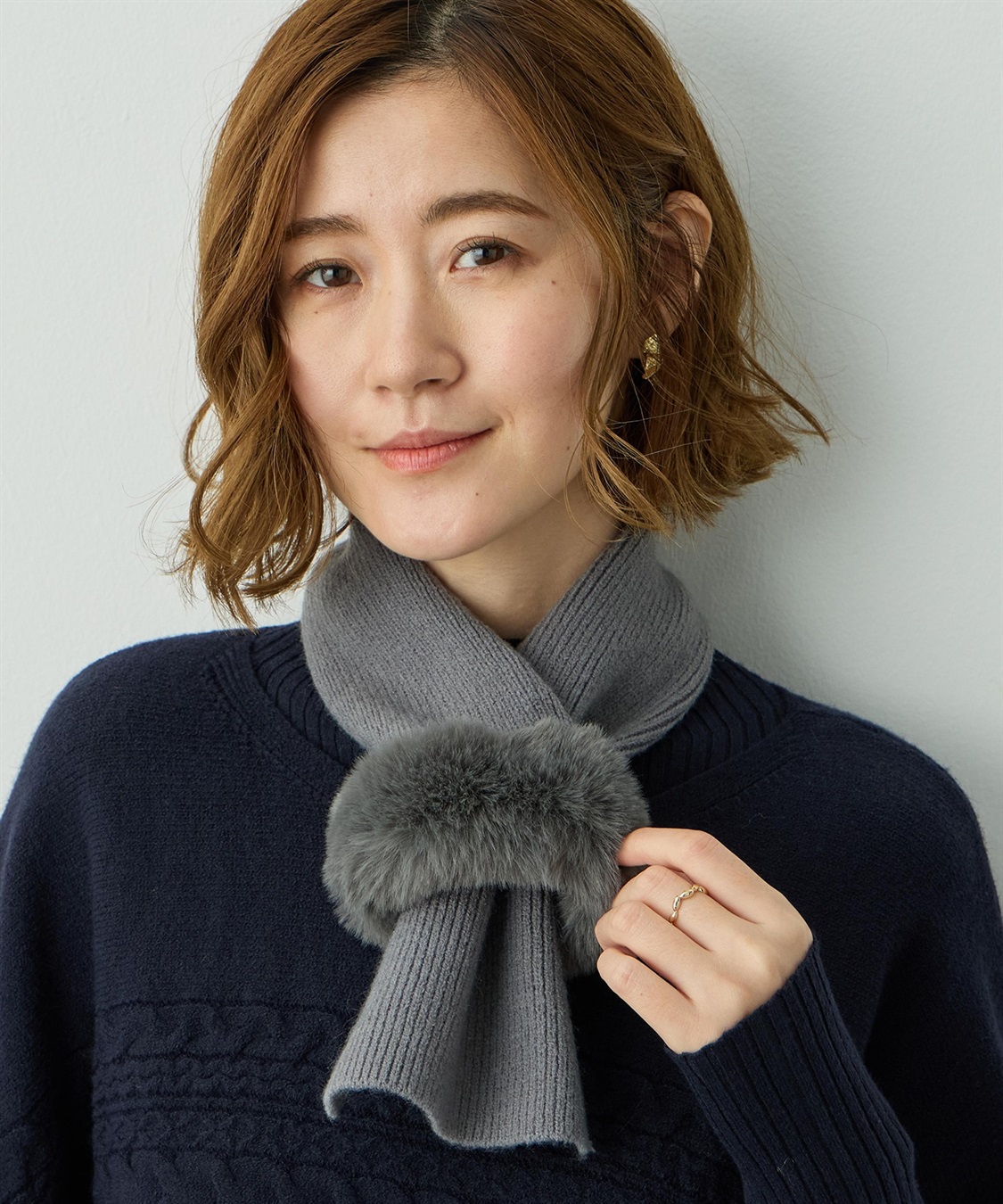 Petit Honfleur ファーニットマフラー_variation_2