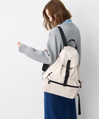 【anello】巾着リュック(アイボリー-フリー)