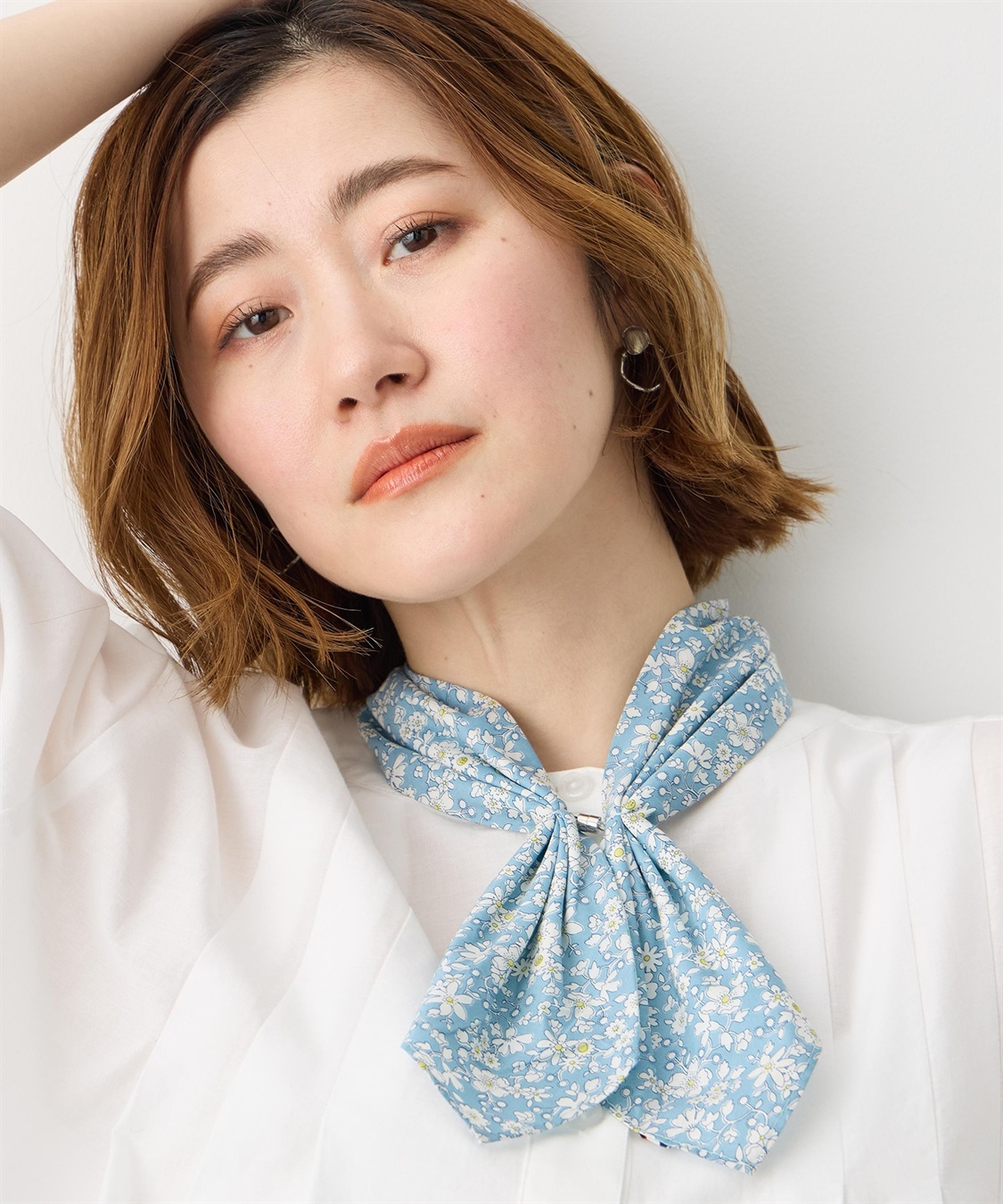 Petit Honfleur 【Liberty】リバティプリントワンタッチスカーフ【接触冷感】_main