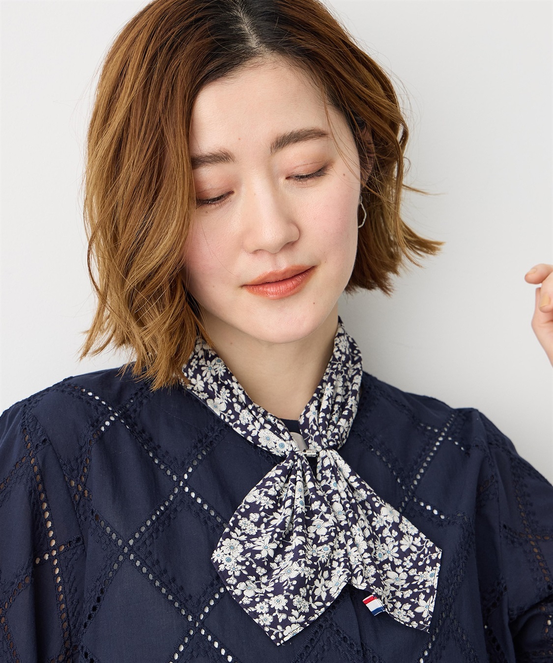 Petit Honfleur 【Liberty】リバティプリントワンタッチスカーフ【接触冷感】_variation_4