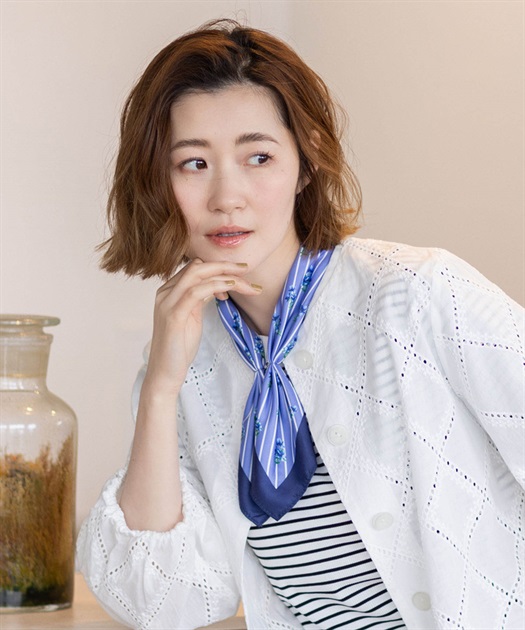 ワンタッチプリントスカーフ【接触冷感】