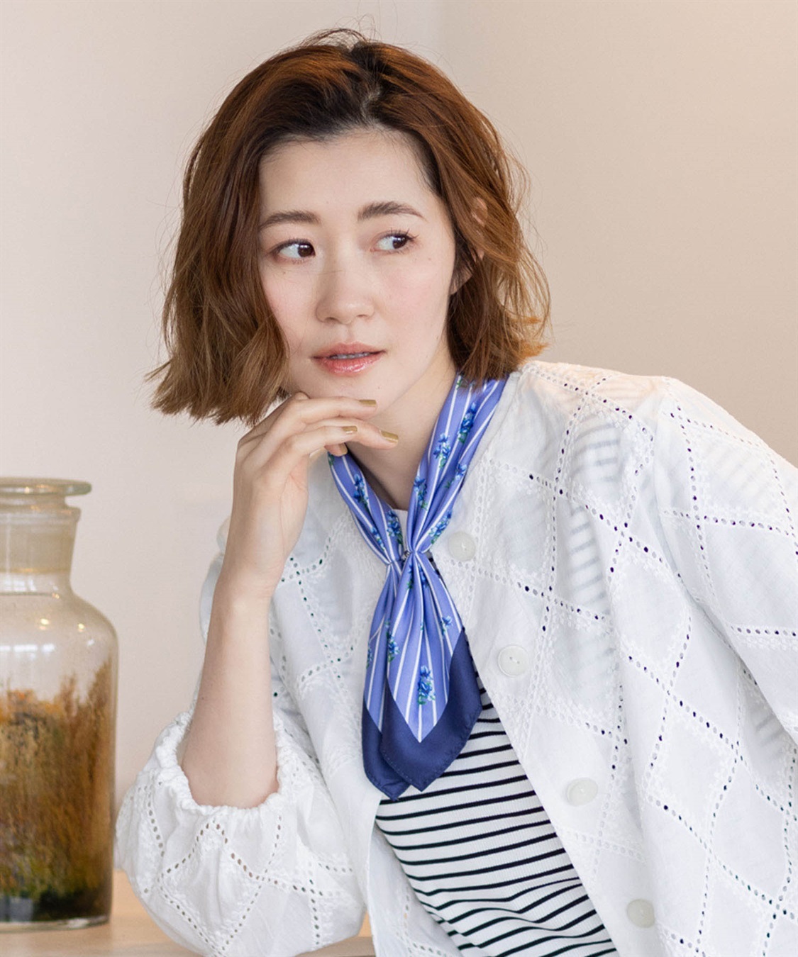 Petit Honfleur ワンタッチプリントスカーフ【接触冷感】_main